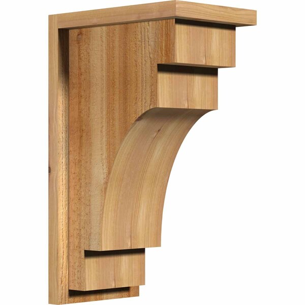 Ekena Millwork Mediterranean Rough Sawn Corbel w/Backplate, Western Red Cedar, 8"W x 12"D x 20"H COR08X12X20MED01RWR - main